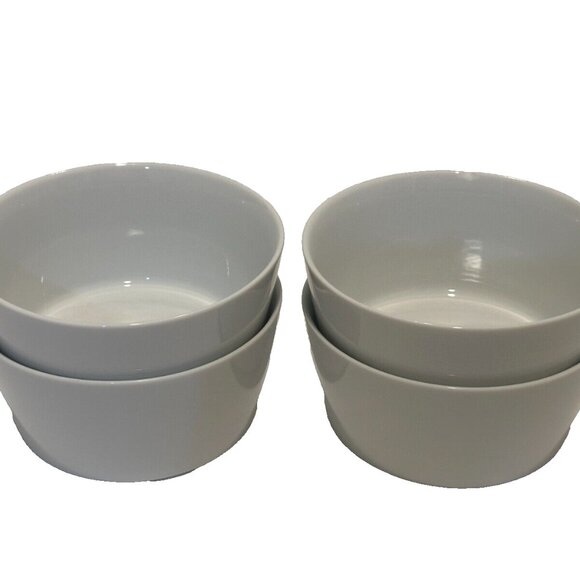 Crate & Barrell Verge Bowls, White Set of 4 ~ Clean & Simple by Martin Hunt - Picture 7 of 8